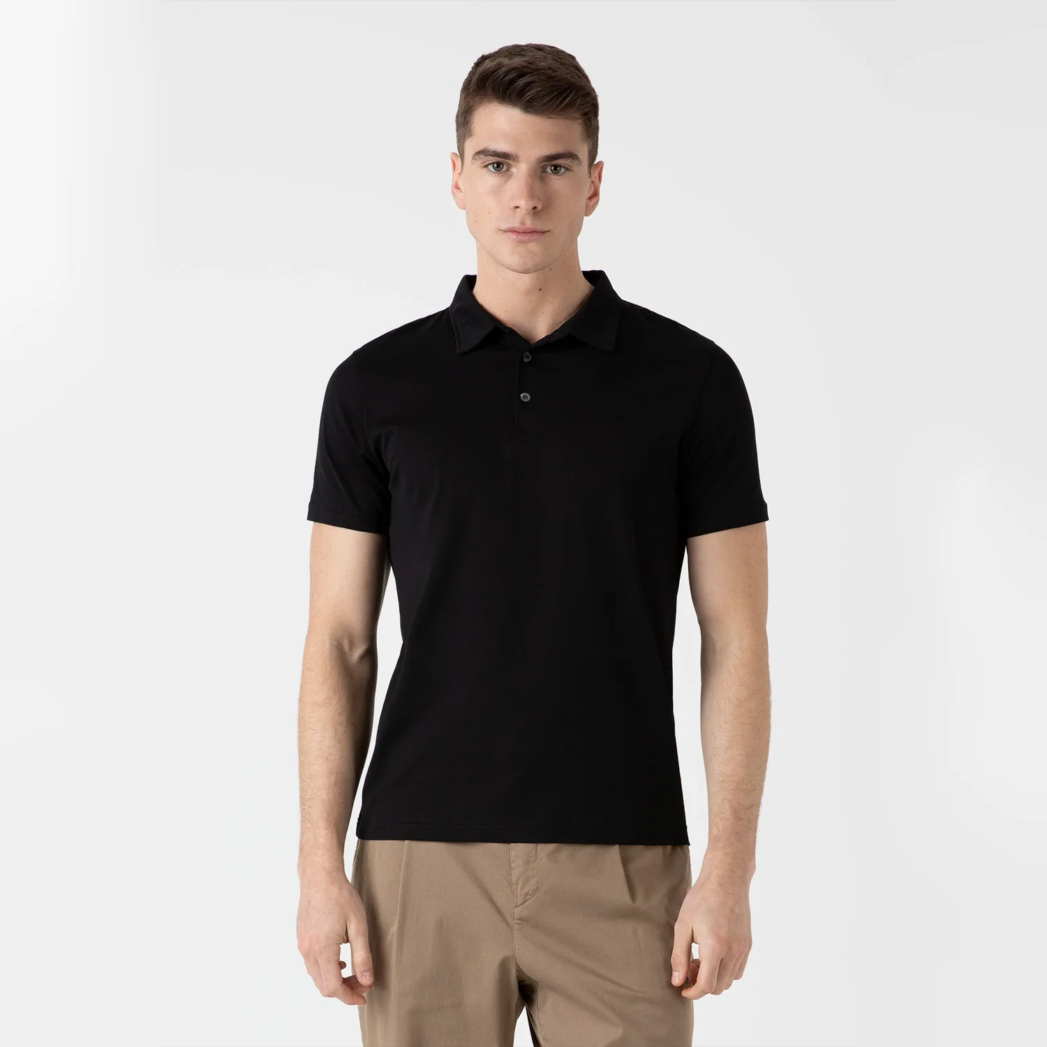 S/S Polo Shirt - Black - Image 5