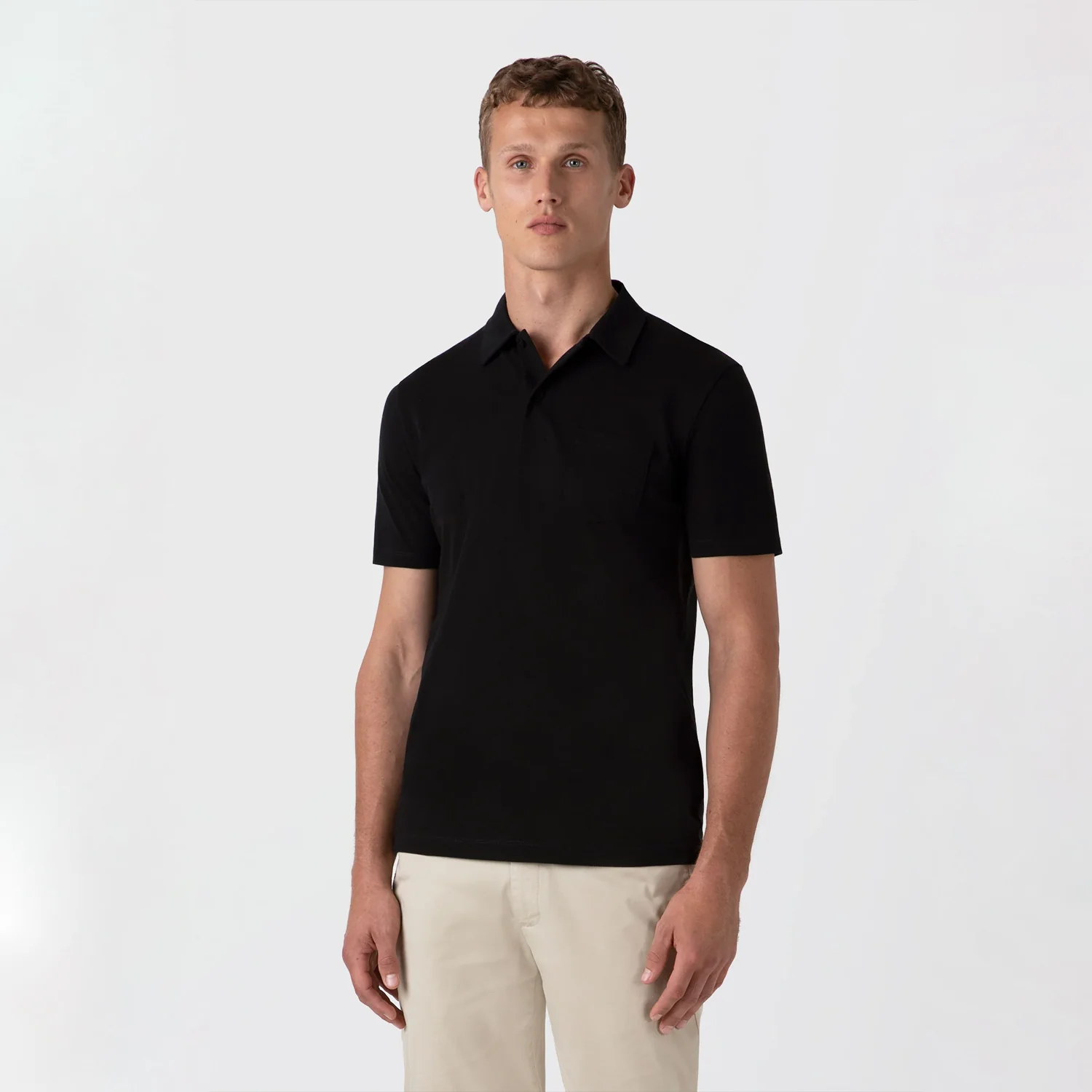 S/S Riviera Polo Shirt - Black - Image 5