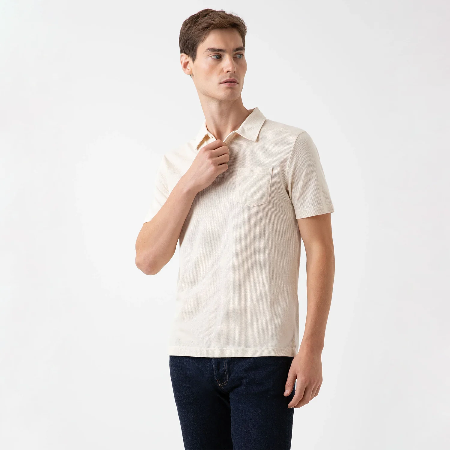 S/S Riviera Polo Shirt - Undyed - Image 5