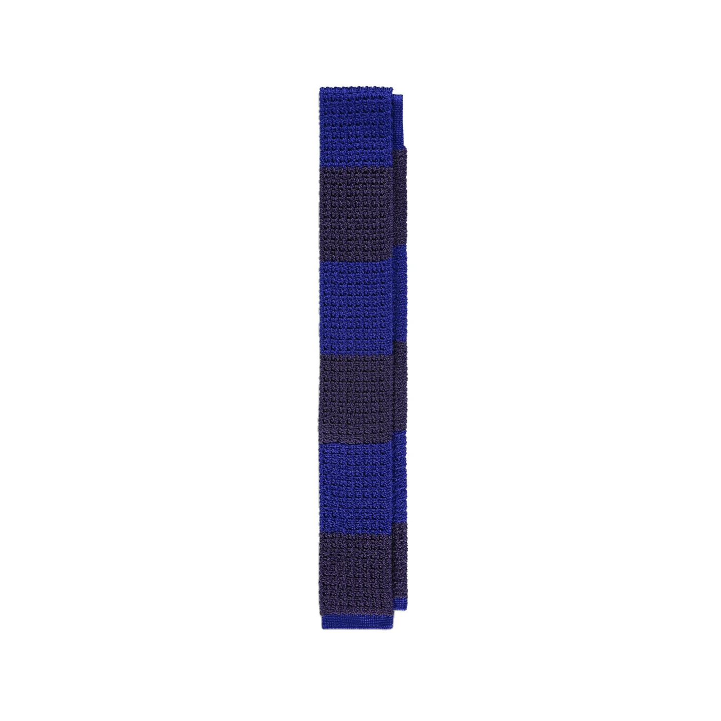Textured Dual Stripe Tie - Dark Blue