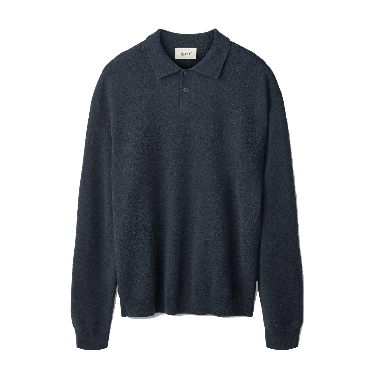 Timber Brushed Polo Knit - Navy