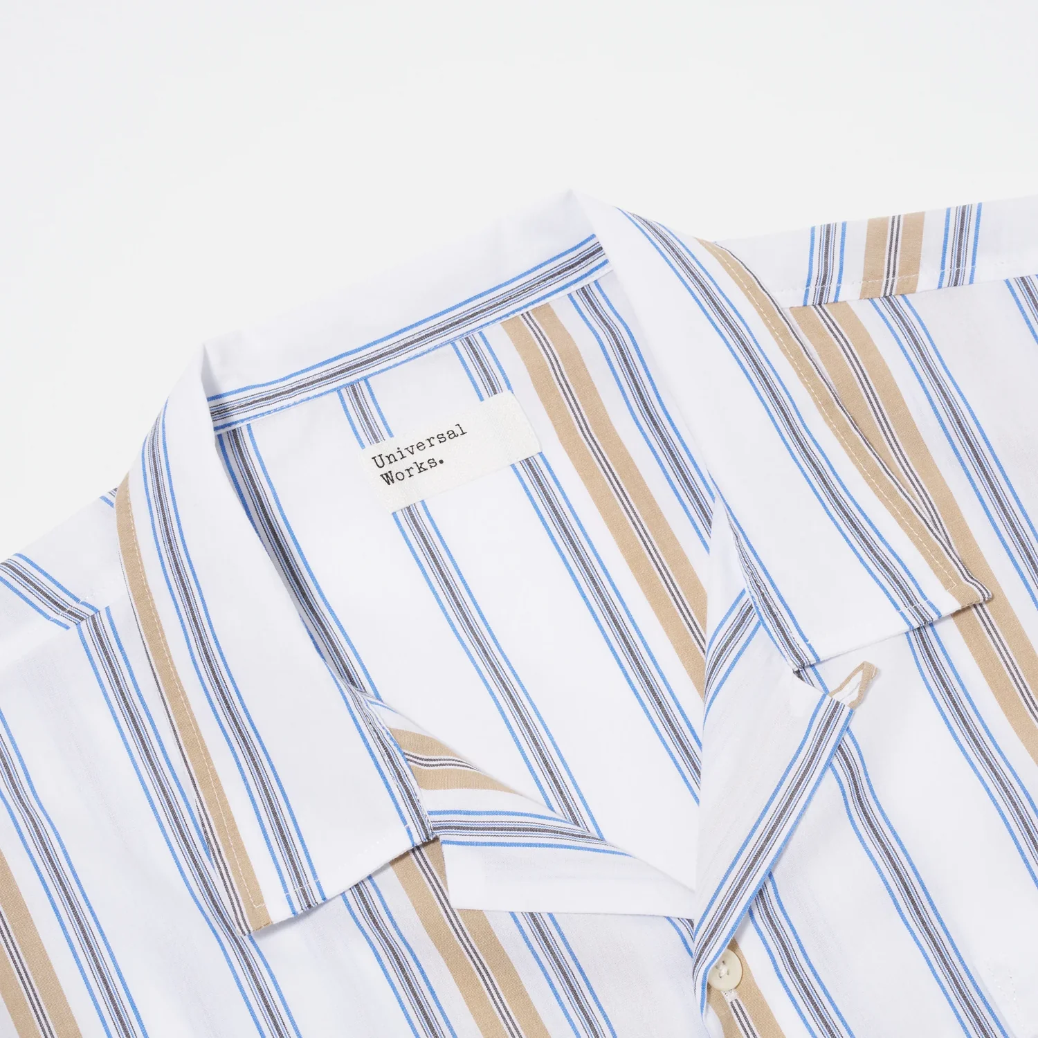 Dean Road Shirt - Blue/Sand Pop Stripe Three - Image 2