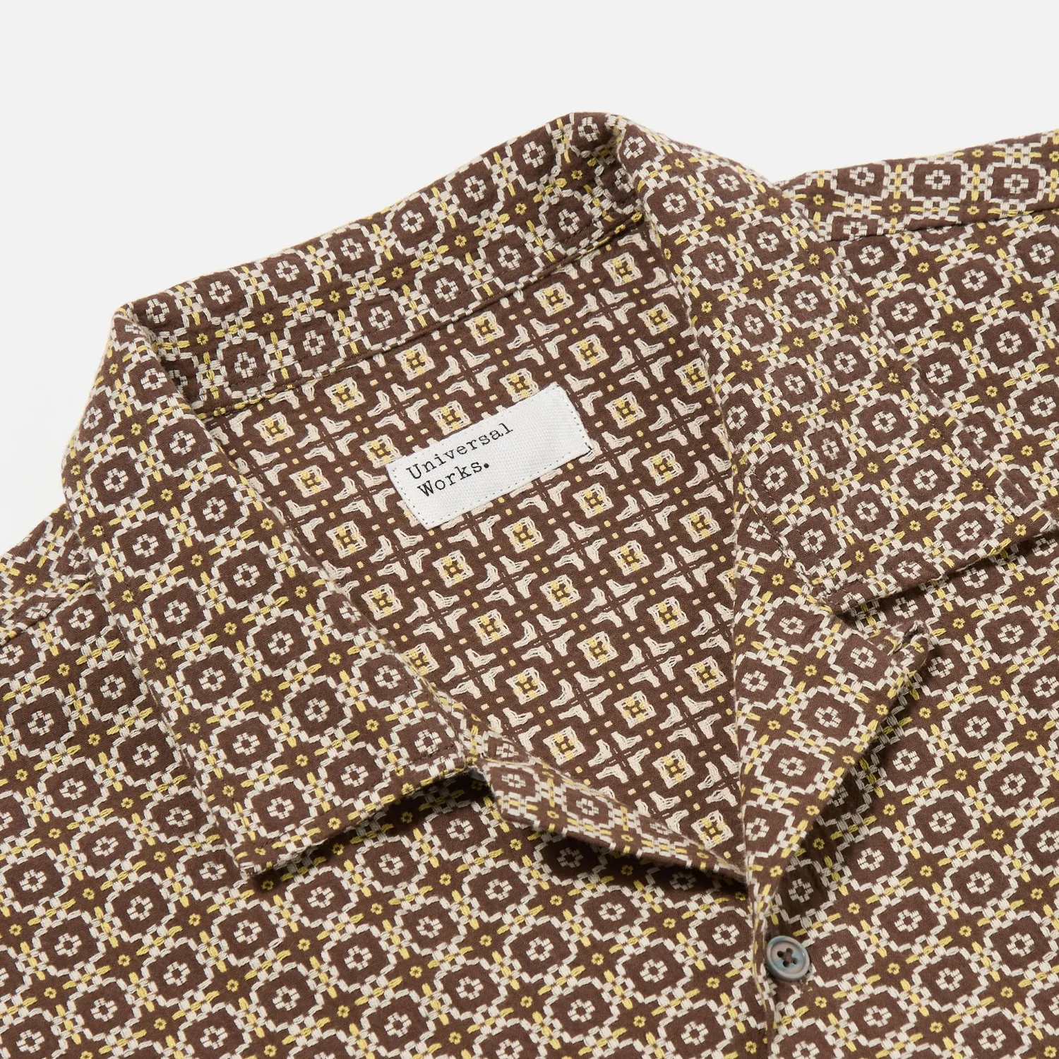 Road Shirt - Brown Tile 1 Cotton - Image 4
