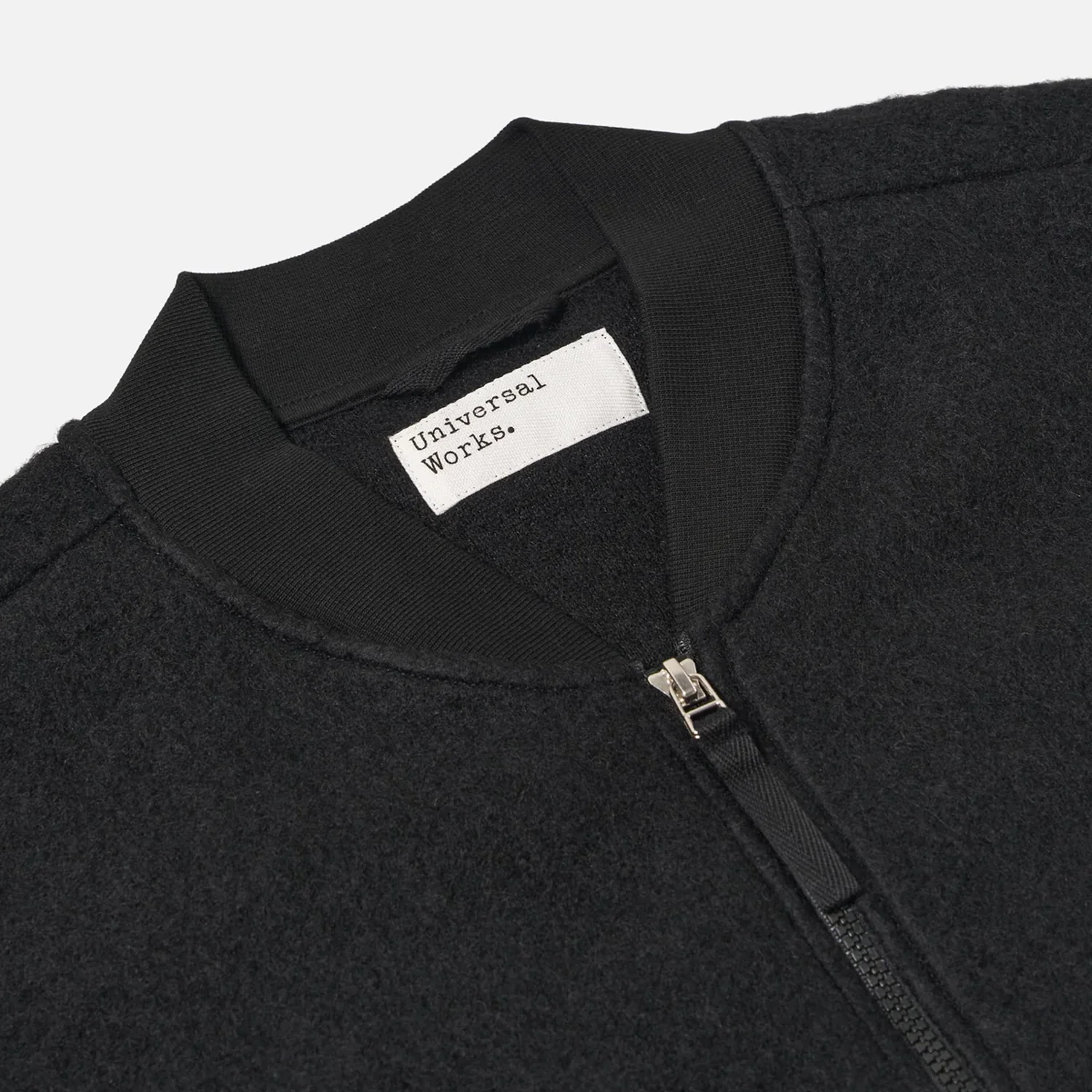Zip Waistcoat Wool Fleece - Black - Image 2