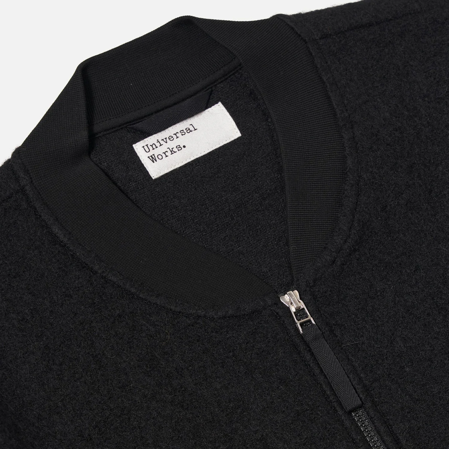 Zip Bomber Wool Fleece - Black - Image 2