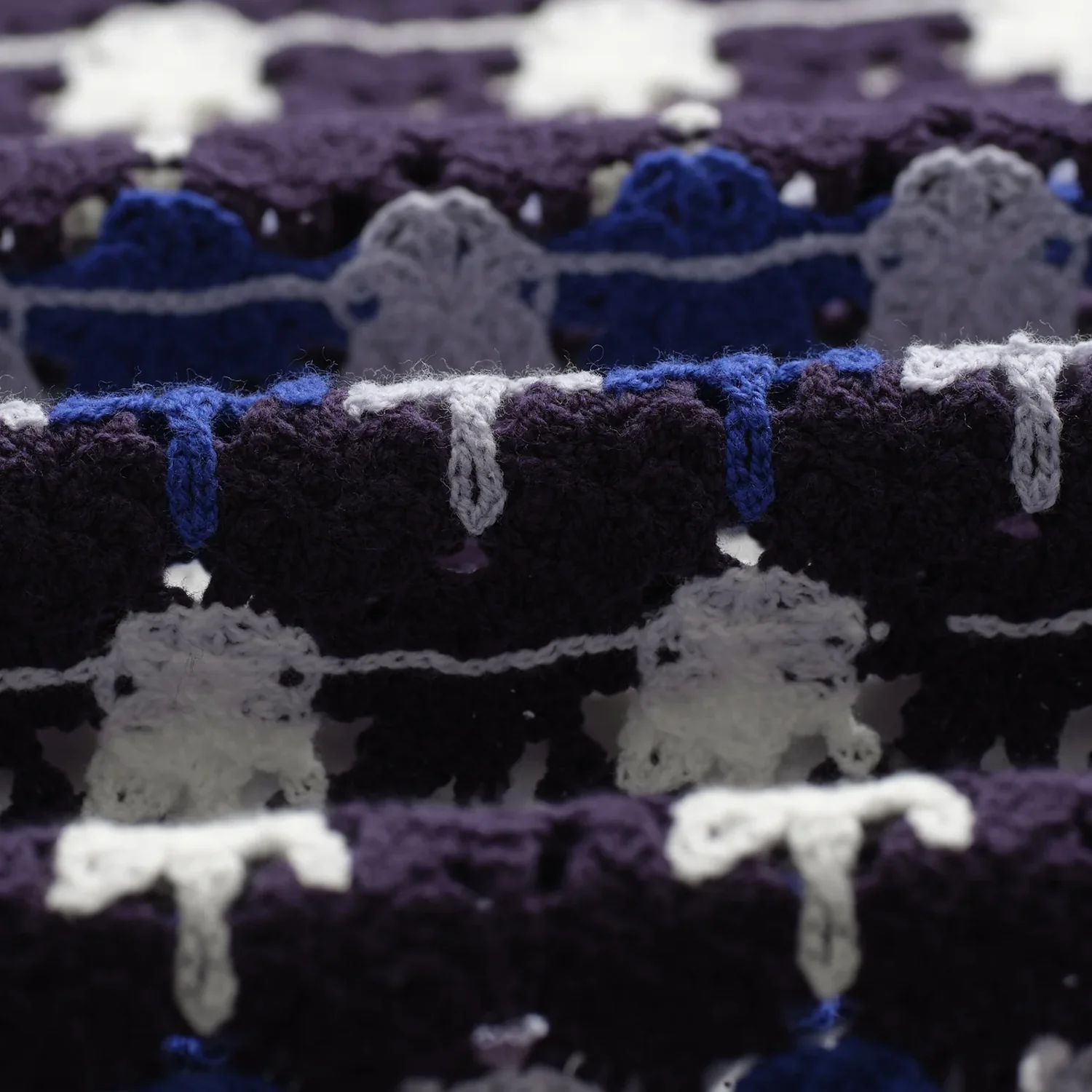 S/S Porto Shirt - Navy Splash Crochet - Image 2