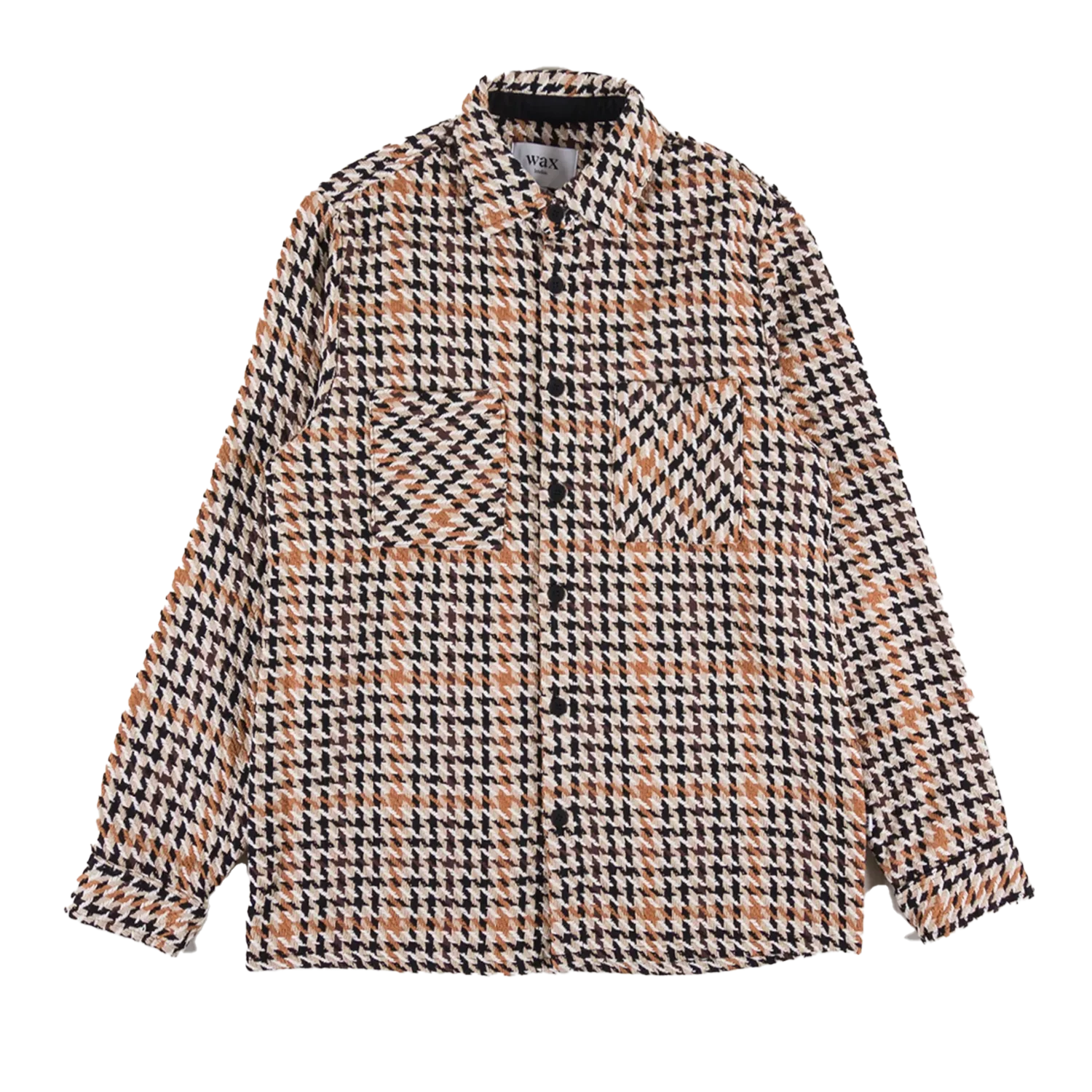 Whiting - Natural Houndstooth-Weave Overshirt