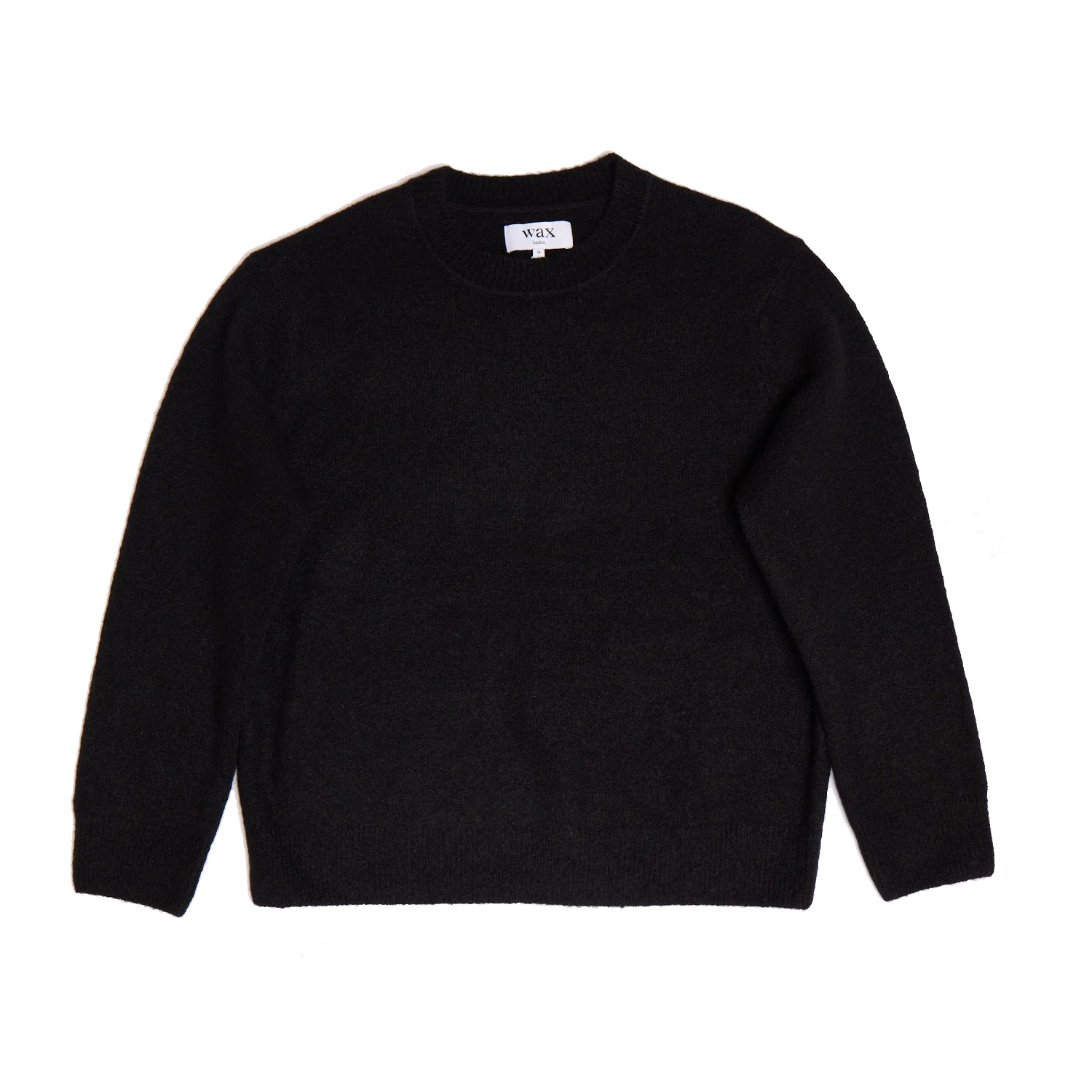 Wilde - Black Fluffy Wool Crewneck